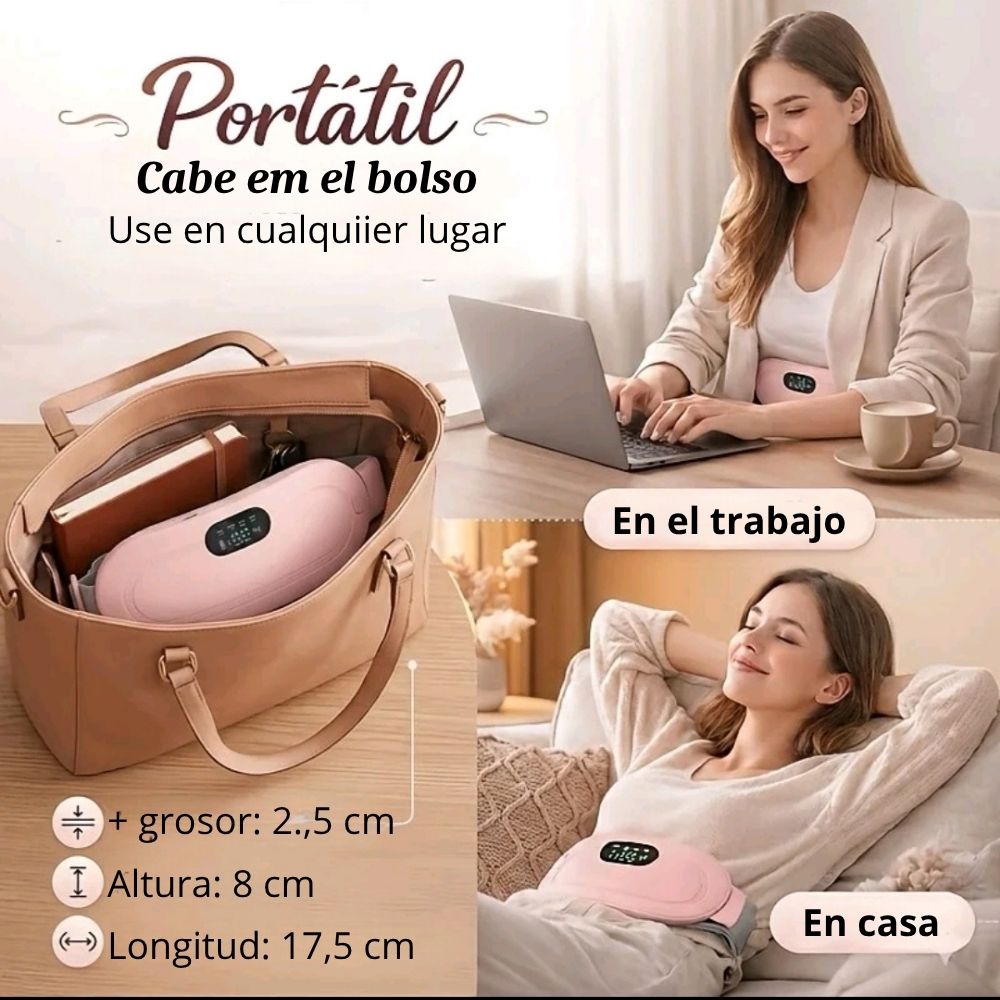Cinturon con almohadilla alivia menstrua