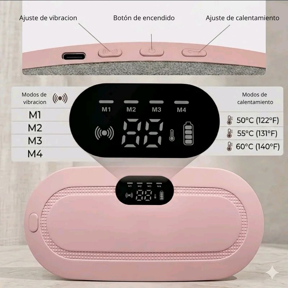 Cinturon con almohadilla alivia menstrua