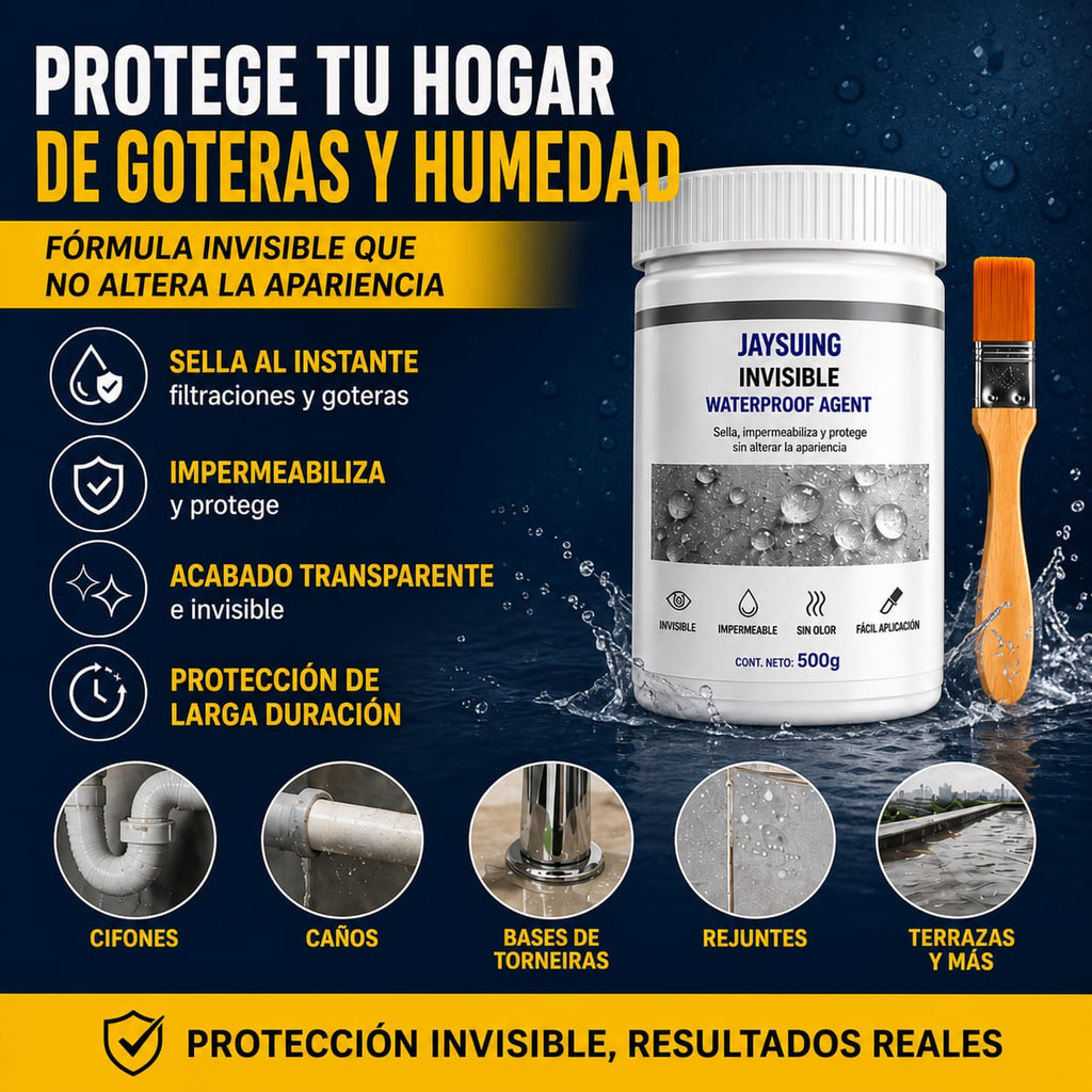 ¡SELLADOR IMPERMEABILIZANTE Invisible Contra Goteras, Fugas y Humedad!