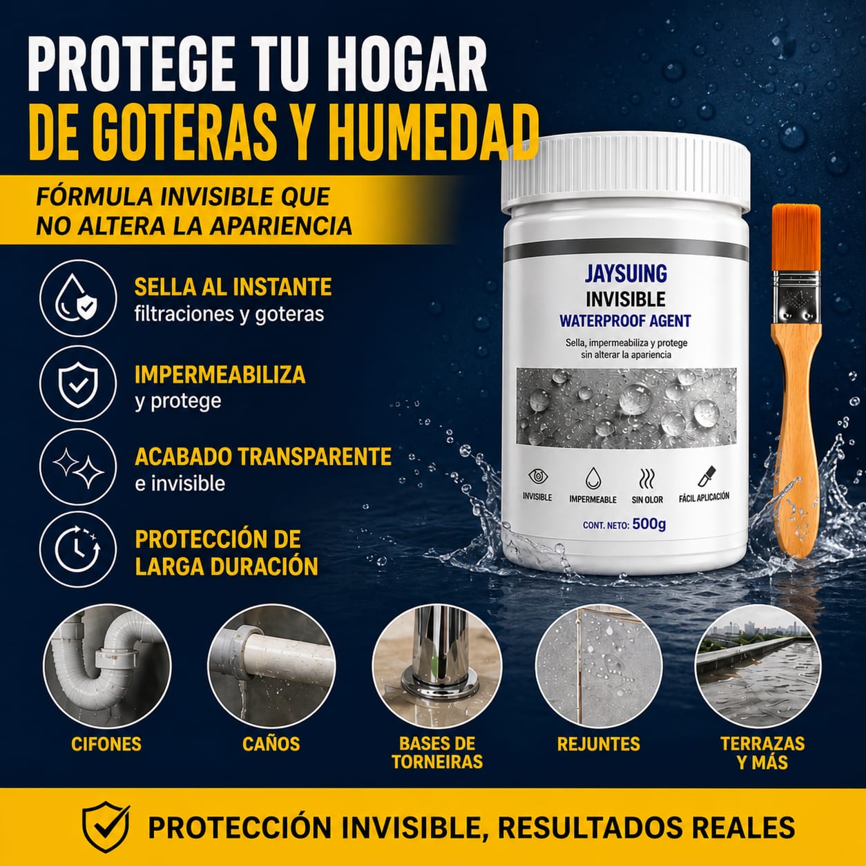 ¡SELLADOR IMPERMEABILIZANTE Invisible Contra Goteras, Fugas y Humedad!