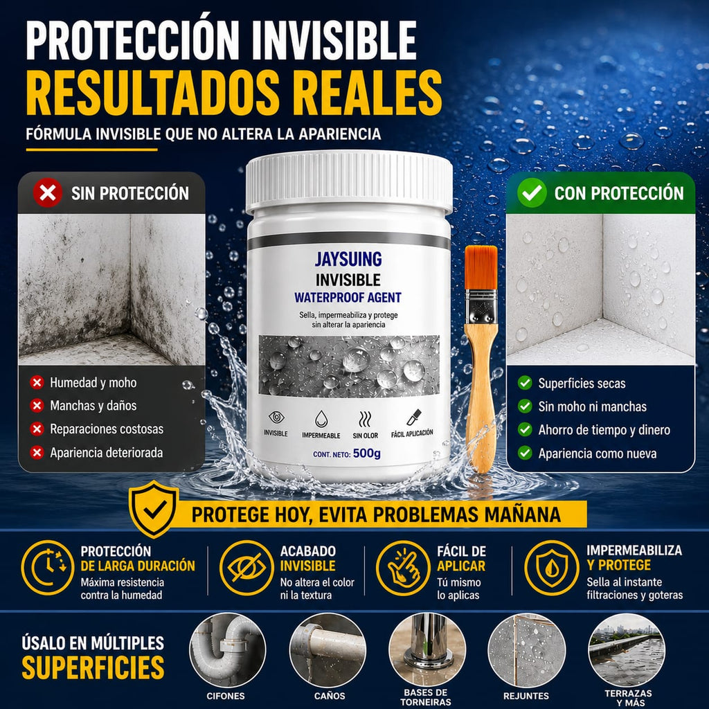 ¡SELLADOR IMPERMEABILIZANTE Invisible Contra Goteras, Fugas y Humedad!